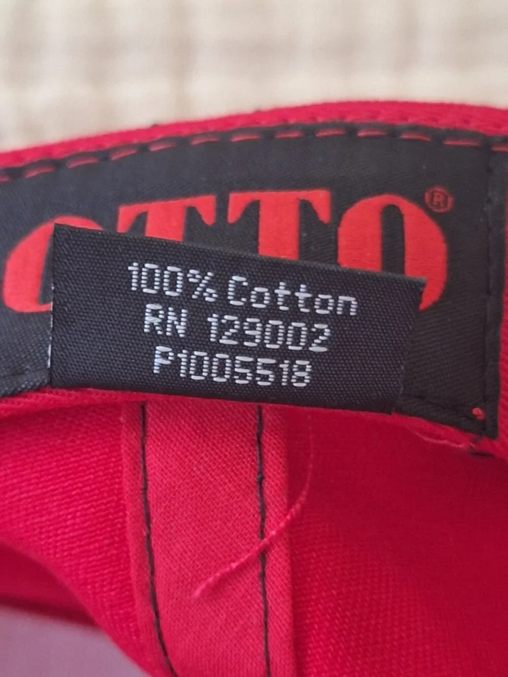 Jewel-Osco Red Baseball Cap Embroidered Logo Hat Black Trim Adjustable